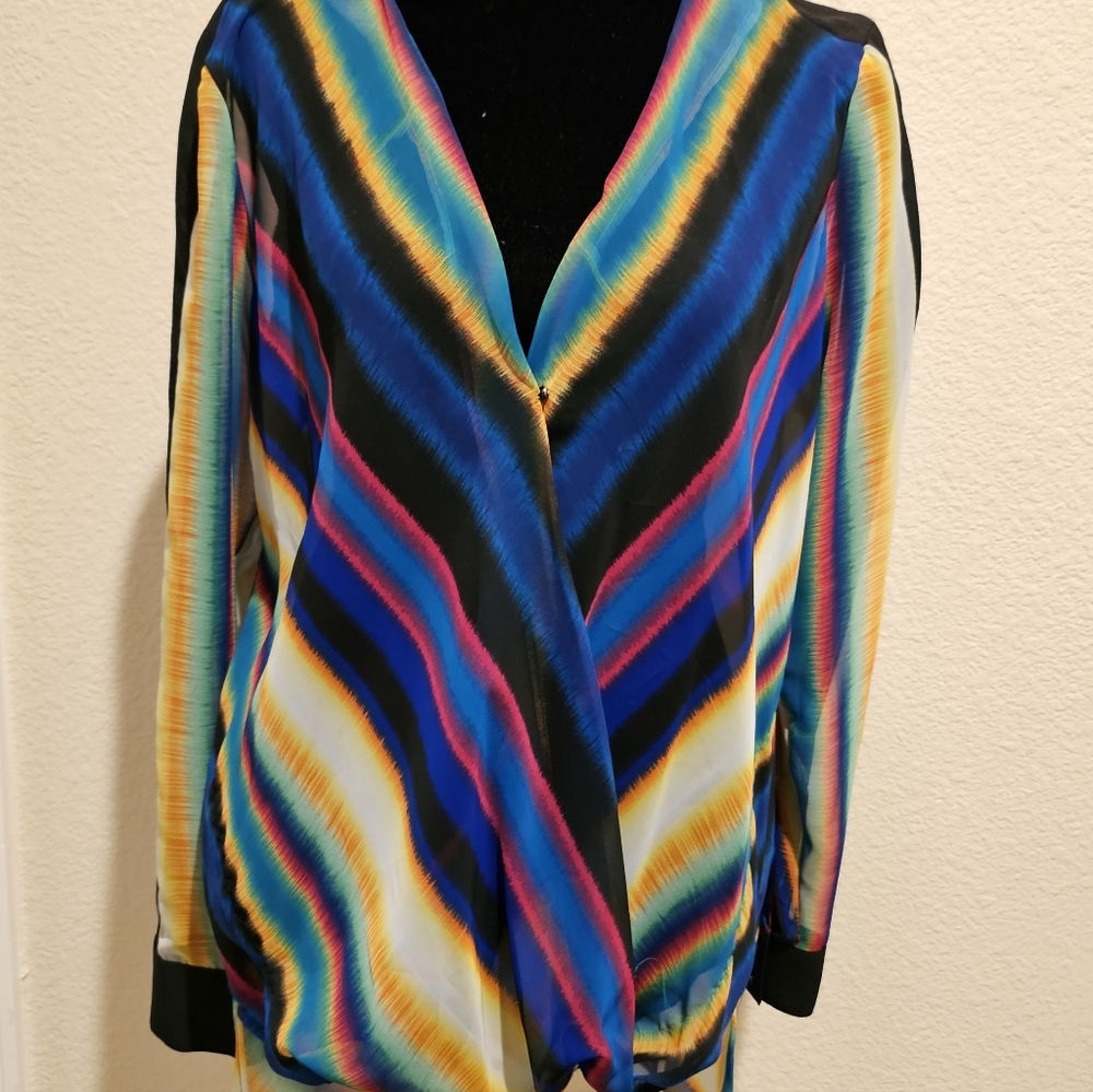 Multicolor Chevron Women's Top